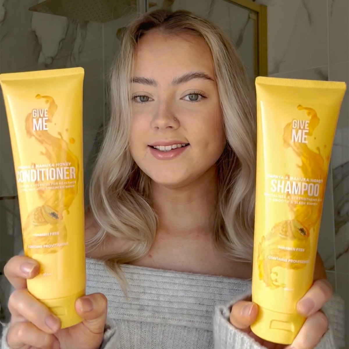 Papaya & Manuka Honey Shampoo and Conditioner Bundle - Give Me Cosmetics