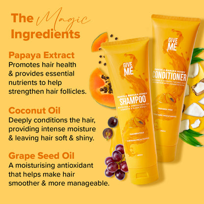 Papaya & Manuka Honey Shampoo and Conditioner Bundle