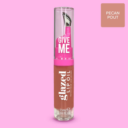 Glazed Lip Oil - Pecan Pout - Give Me Cosmetics