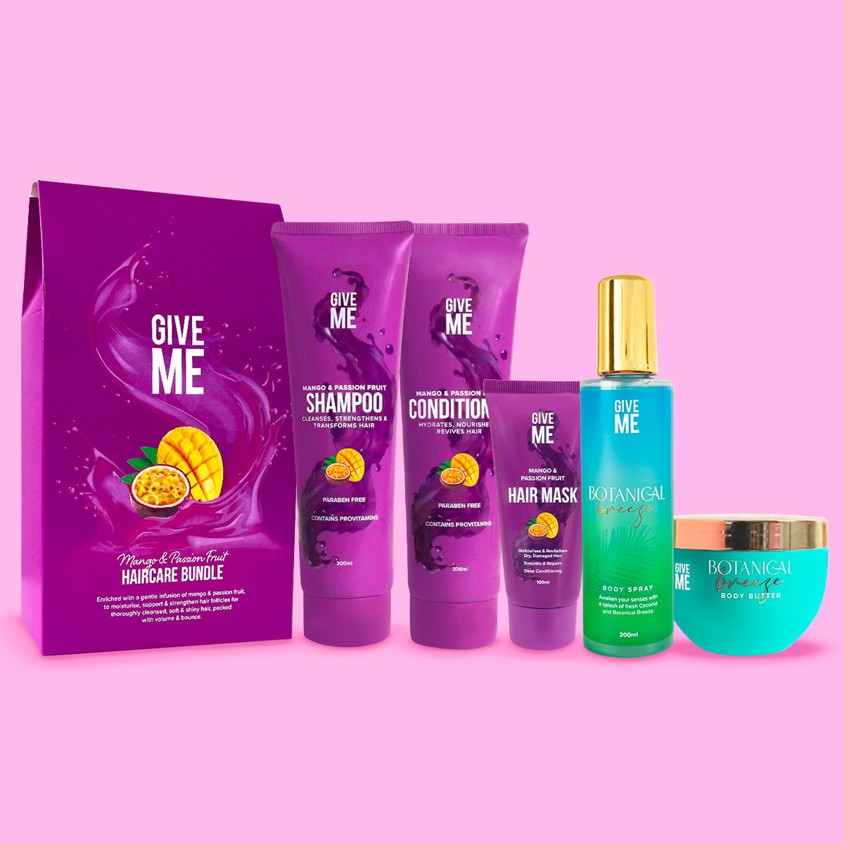 Mango & Passion Fruit Haircare Bundle and Botanical Breeze Duo - Give Me Cosmetics