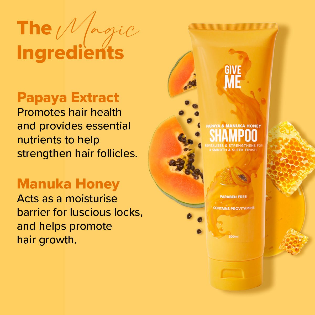 Papaya & Manuka Honey Shampoo and Conditioner Bundle - Give Me Cosmetics