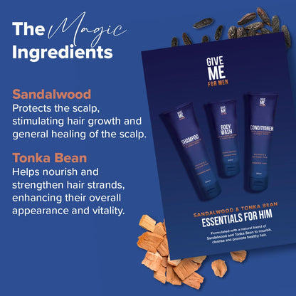 Sandalwood & Tonka Bean Essentials For Him - Give Me Cosmetics