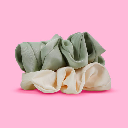 x2 Luxury Satin Silk Hair Scrunchies - Give Me Cosmetics